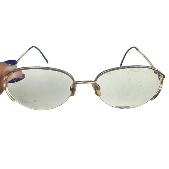 Tura Gold Green Metal Frame Japan 681 Eyeglasses Glasses – Needs Lenses - Picture 1 of 6